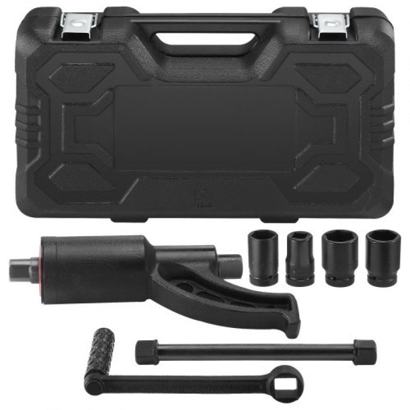 VEVOR Torque Multiplier, Heavy Duty Torque Multiplier Wrench Set, 1 Inch Drive Lug Nut Wrench Wrench Multiplier, 1:58 4800N.m Lug Nut Remover, με 4 Υποδοχές και θήκη αποθήκευσης για Truck Trailer RV