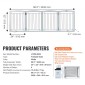 VEVOR Free Standing Dog Gate, 32" H x 96,5" W Ανεξάρτητη πύλη για κατοικίδια, 4 πάνελ Πτυσσόμενη πύλη σκύλου για φαρδιά και στενά περάσματα, επεκτάσιμο φράγμα σκύλου με αθόρυβη στήριξη ποδιών για εσωτερικούς χώρους, λευκό