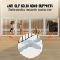 VEVOR Free Standing Dog Gate, 32" H x 96,5" W Ανεξάρτητη πύλη για κατοικίδια, 4 πάνελ Πτυσσόμενη πύλη σκύλου για φαρδιά και στενά περάσματα, επεκτάσιμο φράγμα σκύλου με αθόρυβη στήριξη ποδιών για εσωτερικούς χώρους, λευκό
