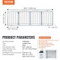 VEVOR Free Standing Dog Gate, 32" H x 96,5" W Ανεξάρτητη πύλη για κατοικίδια, 4 πάνελ Πτυσσόμενη πύλη σκύλου για φαρδιά και στενά περάσματα, επεκτάσιμο φράγμα σκύλου με αθόρυβη στήριξη ποδιών για εσωτερικούς χώρους, λευκό