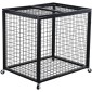 VEVOR Rolling Sports Ball Storage Cart, Κλουβί μπάσκετ με διπλά καπάκια, Organizer θήκη αθλητικού εξοπλισμού για εσωτερικούς χώρους, χαλύβδινη θήκη αποθήκευσης για γκαράζ, παιδότοπο, γυμναστήριο και σχολεία
