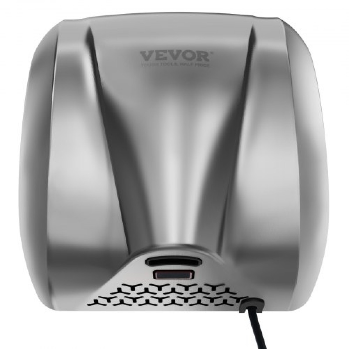 Επαγγελματικό στεγνωτήριο χεριών VEVOR Heavy Duty, αυτόματο φυσητήρα χειρός θερμού ανέμου από ανοξείδωτο ατσάλι 1800W, 220V-240V με δύο επιλογές ρεύματος, συμβατό με βιομηχανικές επαγγελματικές τουαλέτες