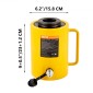 VEVOR 60T 2 ιντσών υδραυλικός κύλινδρος Jack Hollow Υδραυλικός κύλινδρος εμβόλου μονής δράσης Υδραυλικοί κύλινδροι ανύψωσης 50 mm για Riggers Fabricators (60T 2 Inch Hollow)