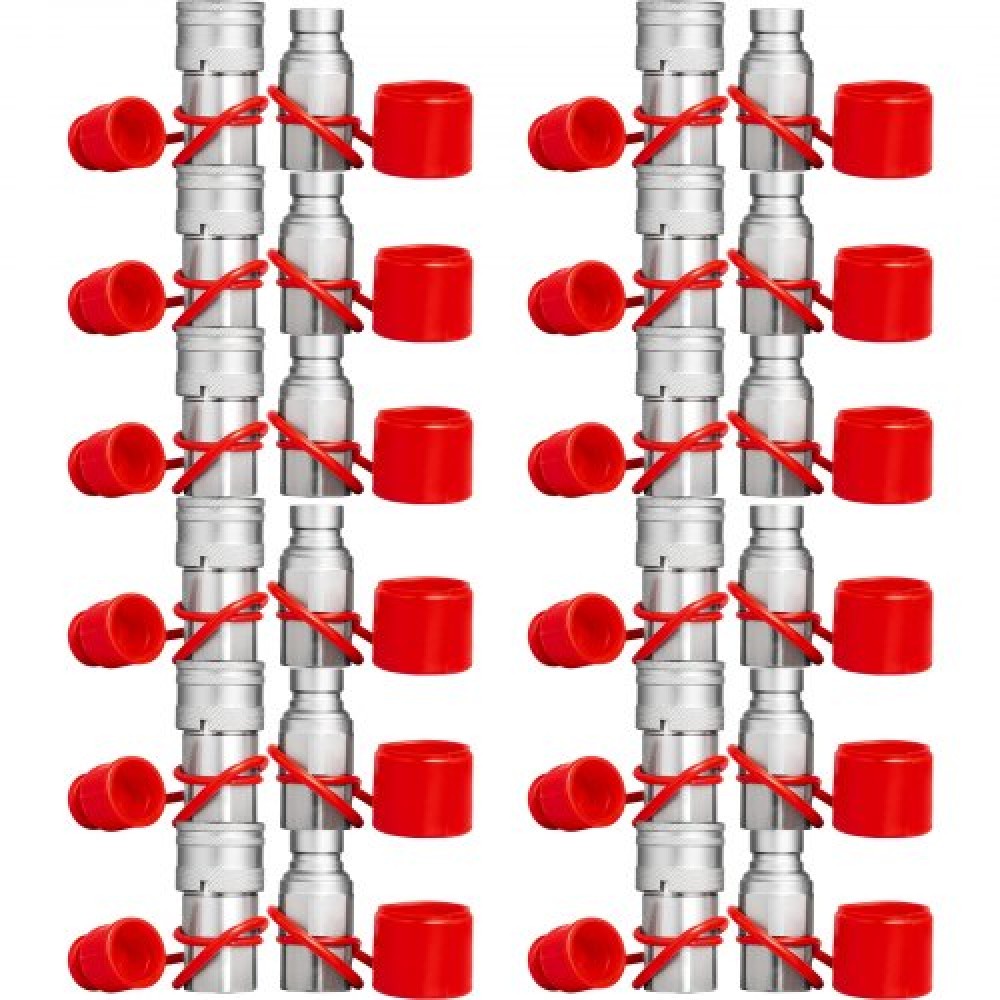 VEVOR Skid Steer Hydraulic Quick Connect 1/2\" Body Hydraulic Coupler 1/2\" NPT Hydraulic Coupling Quick Connect 2 Pairs Hydraulic Quick Coupler 27.6 MPa (ISO 16028) (12 Pairs)