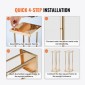 VEVOR 4PCS Χρυσή μεταλλική στήλη λουλουδιών λουλουδιών, 23,6 ιντσών / 60 εκ. ύψους με μεταλλικό laminate, βάζα γεωμετρικά κεντρικά στηρίγματα, κυλινδρική φλοράλ θήκη για δεξίωση εκδηλώσεων, πάρτι δρόμου οδηγοί