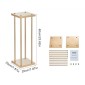 VEVOR 4PCS Χρυσή μεταλλική στήλη λουλουδιών λουλουδιών, 23,6 ιντσών / 60 εκ. ύψους με μεταλλικό laminate, βάζα γεωμετρικά κεντρικά στηρίγματα, κυλινδρική φλοράλ θήκη για δεξίωση εκδηλώσεων, πάρτι δρόμου οδηγοί