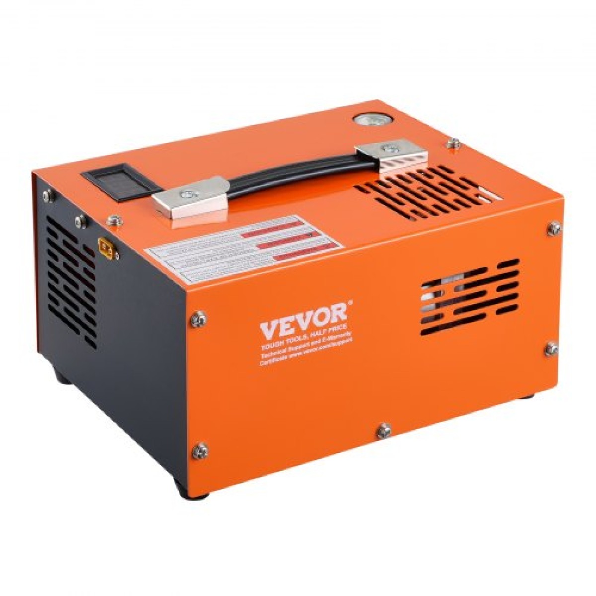 VEVOR PCP Air Compressor, 4500PSI/30Mpa Portable PCP Airgun Compressor with External Converter, DC12V, AC230V |Χωρίς λάδια και νερό |Αντλία συμπιεστή αεροβόλου, Paintball και Scuba Tank Manual-Stop