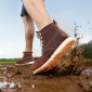 Μπότες εργασίας VEVOR Steel Toe, UK Size 8,5, Αδιάβροχες μπότες εργασίας Moc Toe για άνδρες, Αντιολισθητικές μπότες εργασίας, Ελαφρύ και αναπνεύσιμο ανδρικές μπότες από καουτσούκ EVA για βιομηχανικές κατασκευές, καφέ