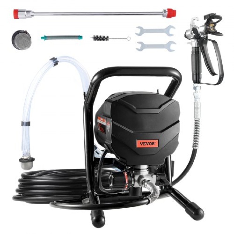 VEVOR Stand Airless Paint Sprayer, 650W High Efficiency Airless Sprayer, 3000 PSI Electric Paint Sprayer Machine Extension Rod and Cleaning Kit για εσωτερικά και εξωτερικά έπιπλα/φράχτη/σπίτι/σπίτι