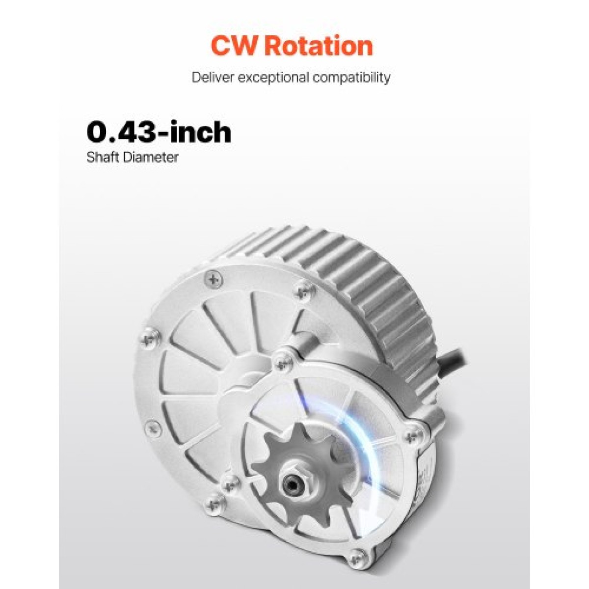 VEVOR 450W Electric Brushed Motor Kit - Μοτέρ 36V 3000rpm με αναβαθμισμένο ελεγκτή ταχύτητας και κιτ γκαζιού περιστροφικής λαβής για σκούτερ μοτοσικλέτας Go Karts E-Bike