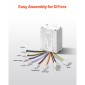 VEVOR 450W Electric Brushed Motor Kit - Μοτέρ 36V 3000rpm με αναβαθμισμένο ελεγκτή ταχύτητας και κιτ γκαζιού περιστροφικής λαβής για σκούτερ μοτοσικλέτας Go Karts E-Bike