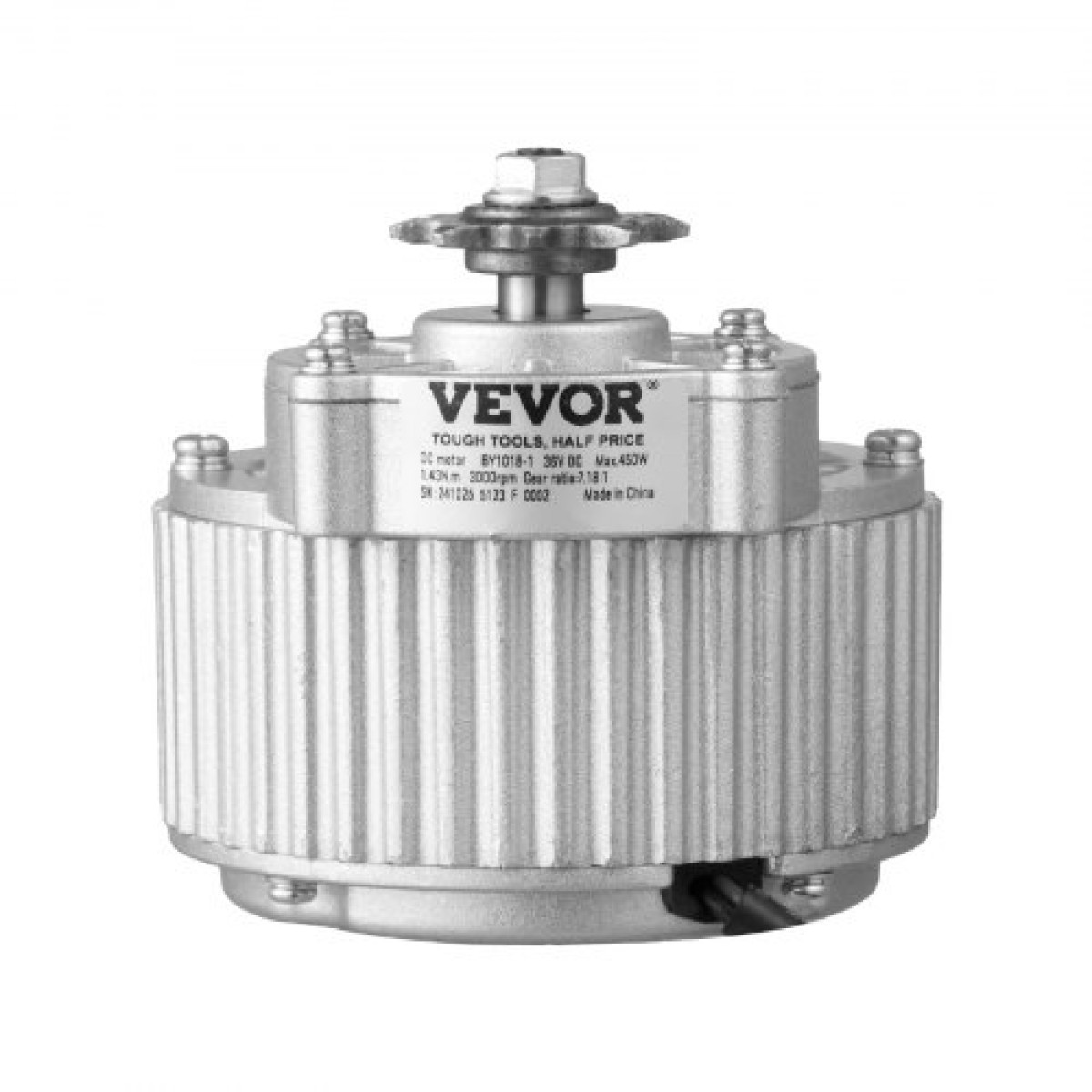 VEVOR 450W Electric Brushed Motor Kit - Μοτέρ 36V 3000rpm με αναβαθμισμένο ελεγκτή ταχύτητας και κιτ γκαζιού περιστροφικής λαβής για σκούτερ μοτοσικλέτας Go Karts E-Bike