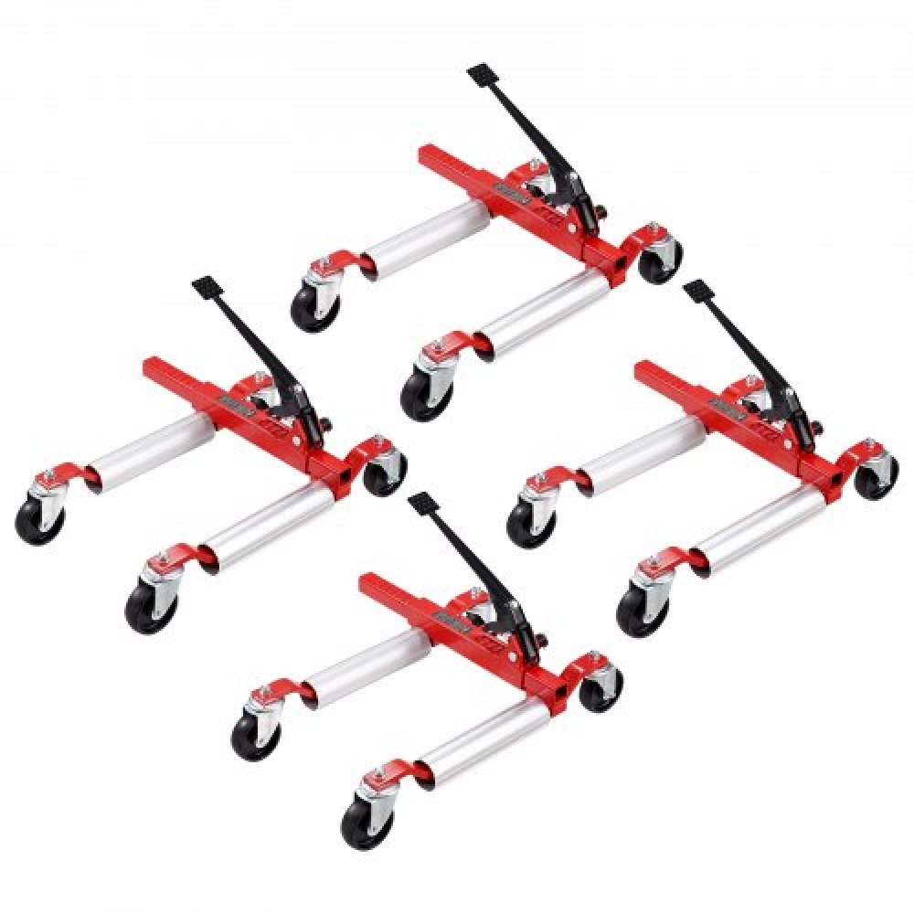 VEVOR Wheel Dolly, Max Capacity 1500 Lbs Car Dolly, Car Jack Dolly Lifter με περιστρεφόμενους τροχούς 360°, Heavy Duty Vehicle Positioning Ratchet Tire Jack, for Vehicle Car Auto Repair Moving, Σετ 4