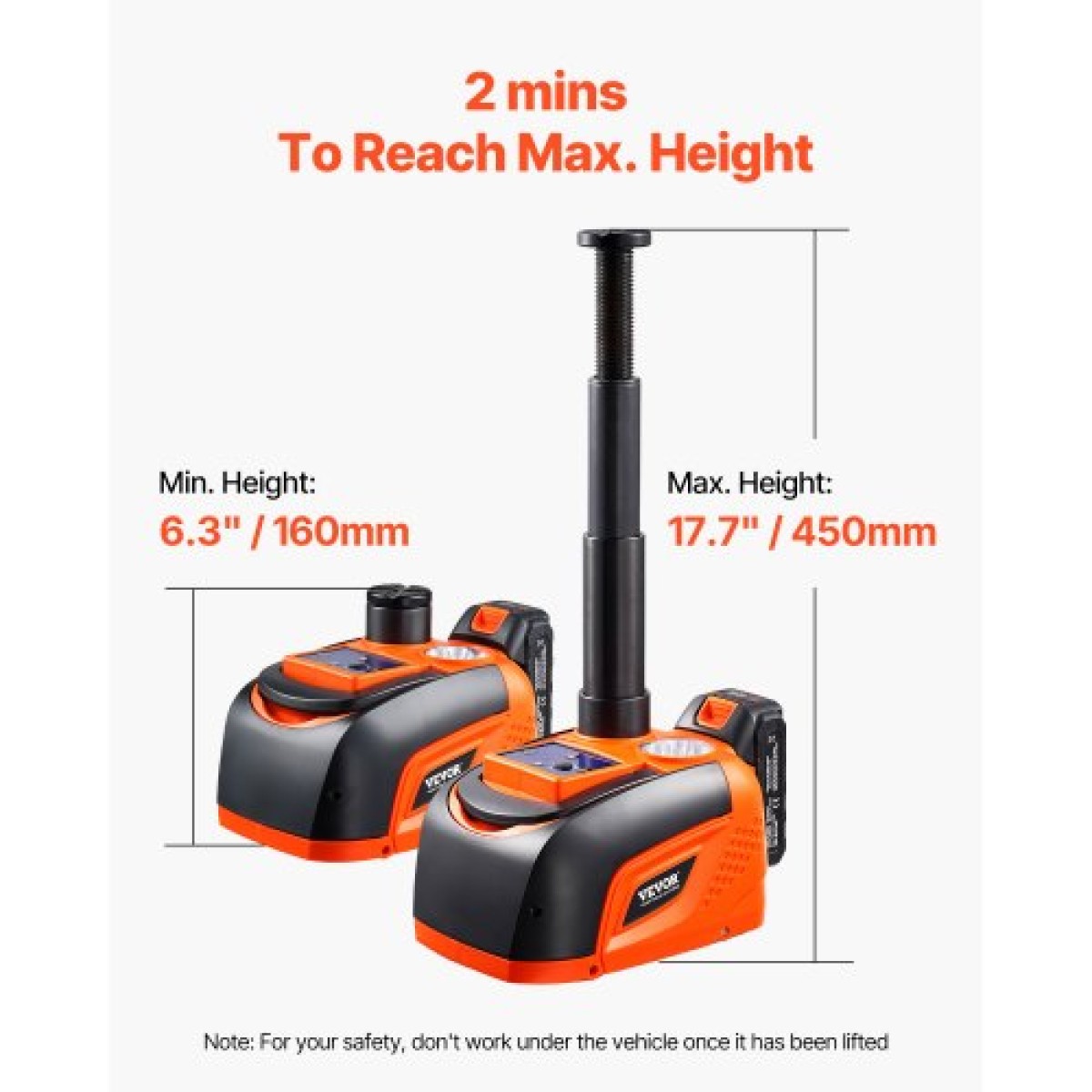 VEVOR Electric Car Jack, 5 Tons /11000 lbs, Ρυθμιζόμενο ηλεκτρικό γρύλο ψαλιδιού με υψηλή χωρητικότητα, Αντικατάσταση ελαστικού με φως LED & τηλεχειριστήριο, κιτ φορητού γρύλου για Sedan, SUV, φορτηγό