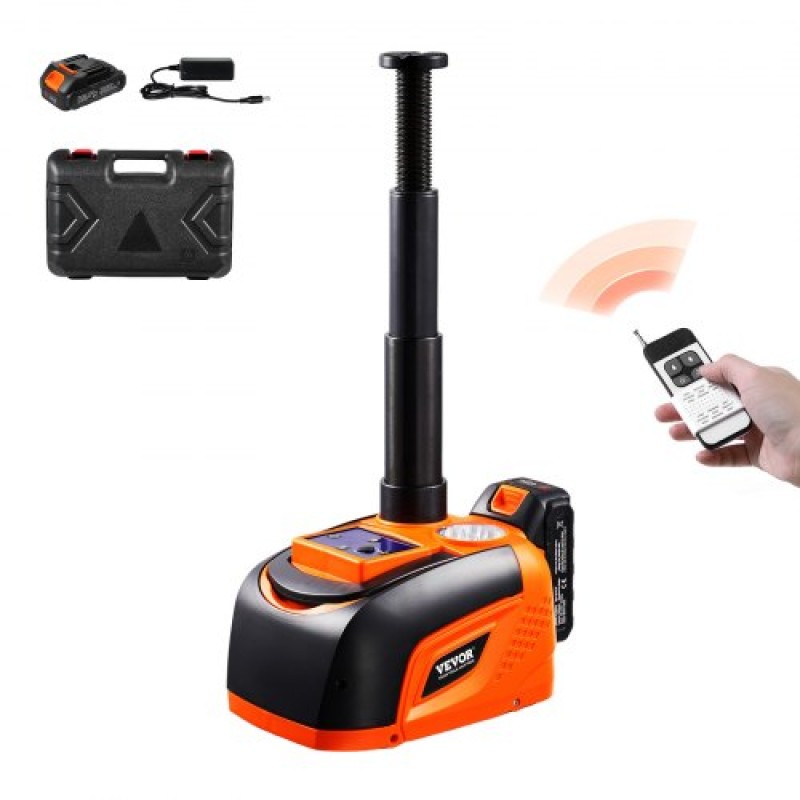 VEVOR Electric Car Jack, 5 Tons /11000 lbs, Ρυθμιζόμενο ηλεκτρικό γρύλο ψαλιδιού με υψηλή χωρητικότητα, Αντικατάσταση ελαστικού με φως LED & τηλεχειριστήριο, κιτ φορητού γρύλου για Sedan, SUV, φορτηγό