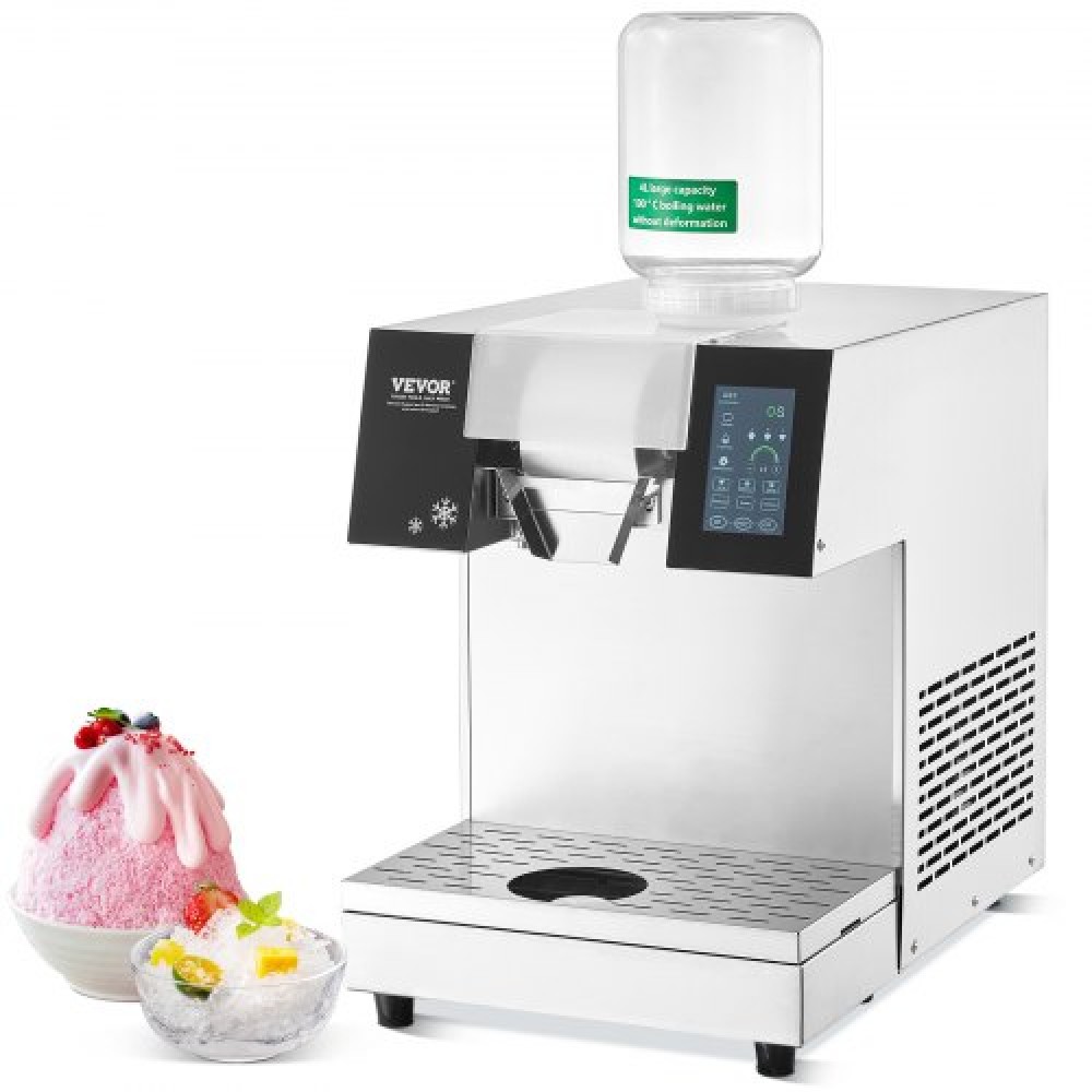 VEVOR Commercial Snowflake Ice Machine, 507LBS/24H Snowflake Ice Maker, Inox Ice Shaver Machine, Electric Snow Cone Maker, Air Cooling System for Rapid Dissipation θερμότητας, για αρτοποιείο, Cafe