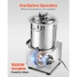Επεξεργαστής τροφίμων και κοπτήρας λαχανικών VEVOR, 18L Κουφωτής επεξεργασίας τροφίμων από ανοξείδωτο χάλυβα με λεπίδα και ξύστρα S-Curve, Ιδανικός για τεμαχισμό λαχανικών, φρούτων, δημητριακών, ξηρών καρπών