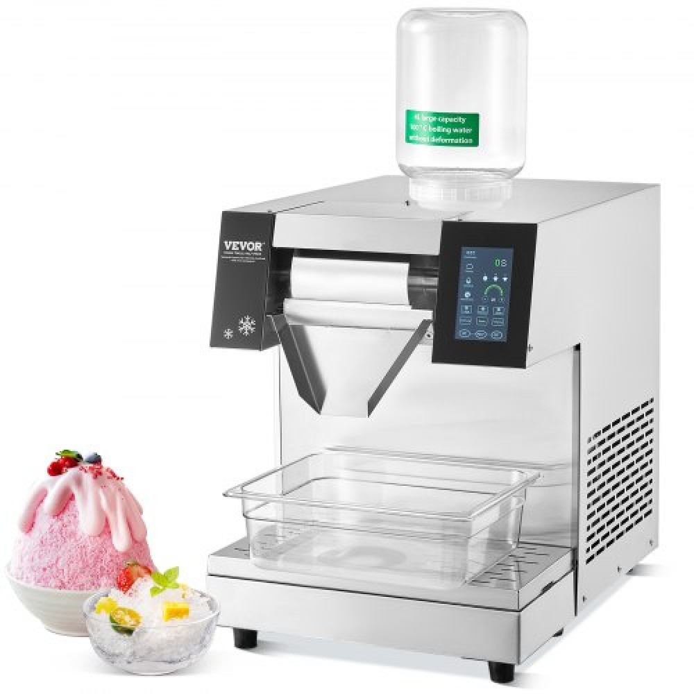 VEVOR Commercial Snowflake Ice Machine, 573LBS/24H Snowflake Ice Maker, Ανοξείδωτο ατσάλι Ice Shaver Machine, Electric Snow Cone Maker, Air Cooling System for Rapid Dissipation θερμότητας, για αρτοποιείο, Cafe