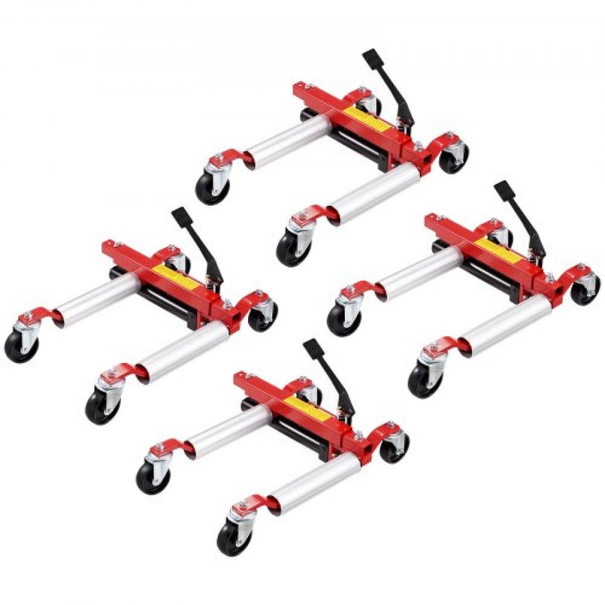VEVOR Wheel Dolly, Max Capacity 1500 Lbs Car Dolly, Car Jack Dolly Lifter με περιστρεφόμενους τροχούς 360°, Heavy Duty Vehicle Positioning Hydraulic Tire Jack, for Vehicle Car Auto Repair Moving, Σετ 4