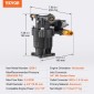 Αντλία VEVOR Pressure Washer, 19mm(3/4") Οριζόντιος άξονας, 241 bar (3500 PSI), 9,5 L/min (2,5GPM), Ανταλλακτικό κιτ αντλιών ηλεκτρικού πλυσίματος με 5 ακροφύσια, υλικό και σωλήνα σιφώνι, συμβατό με Simpson, Honda, Generac.