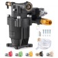 Αντλία VEVOR Pressure Washer, 19mm(3/4") Οριζόντιος άξονας, 241 bar (3500 PSI), 9,5 L/min (2,5GPM), Ανταλλακτικό κιτ αντλιών ηλεκτρικού πλυσίματος με 5 ακροφύσια, υλικό και σωλήνα σιφώνι, συμβατό με Simpson, Honda, Generac.