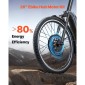 Κιτ μετατροπής ηλεκτρικού ποδηλάτου VEVOR 1000W, 48V 420 rpm 26" μπροστινού τροχού E-Bike Hub Motor Kit με αναβαθμισμένο ελεγκτή ταχύτητας, κιτ γκαζιού, οθόνη LCD και σύστημα PAS για ποδήλατο δρόμου