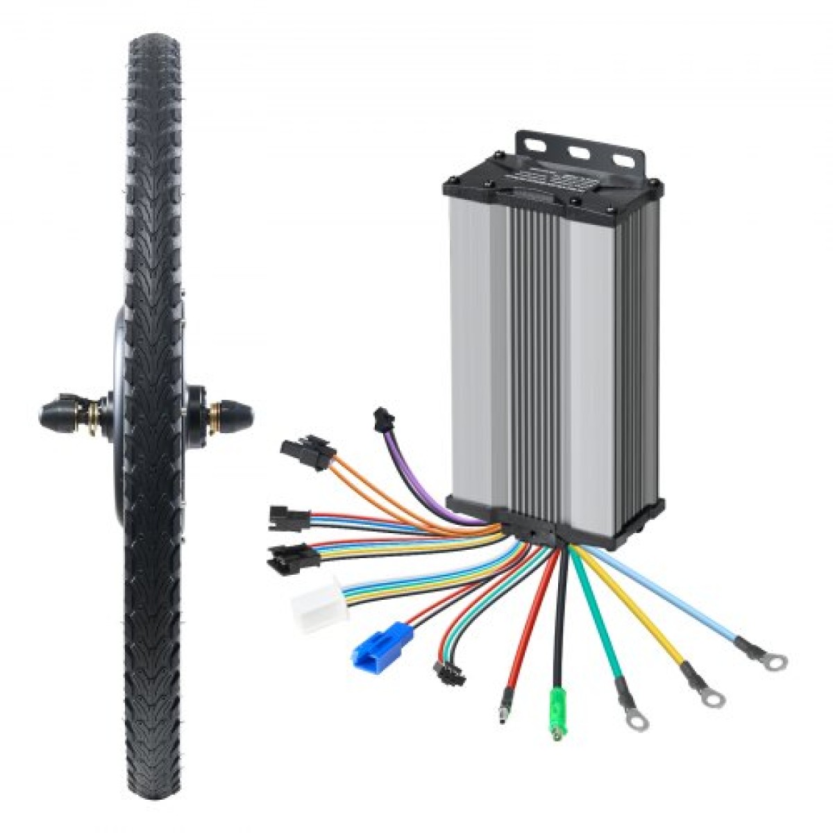 Κιτ μετατροπής ηλεκτρικού ποδηλάτου VEVOR 1000W, 48V 420 rpm 26" μπροστινού τροχού E-Bike Hub Motor Kit με αναβαθμισμένο ελεγκτή ταχύτητας, κιτ γκαζιού, οθόνη LCD και σύστημα PAS για ποδήλατο δρόμου