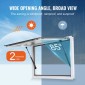 VEVOR Concession Window for Food Truck, 36"x24" κράμα αλουμινίου Food Truck Παράθυρο σέρβις, Έως 85 μοιρών Stand παράθυρο σερβιρίσματος με τέντα πόρτα & σύρσιμο γάντζο, for Food Trucks Concession Trailers