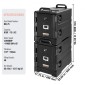 Βάση μεταφοράς φαγητού VEVOR Insulated, Hot Box 81 Qt x 2 Pack για τροφοδοσία, Φορτωτής φαγητού με διπλές πόρπες, θερμαντήρας φαγητού εμπρός φόρτωσης με λαβές, στοιβαζόμενος τελικός φορτωτής για εστιατόριο, καντίνα