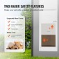 VEVOR Dog Door for Sliding Glass Door, 75 7/8"-80 11/16" Ρυθμιζόμενου ύψους Doggy Door for Sliding Door, Πόρτα κατοικίδιων από γυαλί με σκελετό αλουμινίου με πτερύγιο και κλειδαριά δομής μεντεσέδων για σκύλους μεγάλου μεγέθους