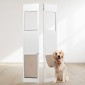 VEVOR Dog Door for Sliding Glass Door, 75 7/8"-80 11/16" Ρυθμιζόμενου ύψους Doggy Door for Sliding Door, Πόρτα κατοικίδιων από γυαλί με σκελετό αλουμινίου με πτερύγιο και κλειδαριά δομής μεντεσέδων για σκύλους μεγάλου μεγέθους