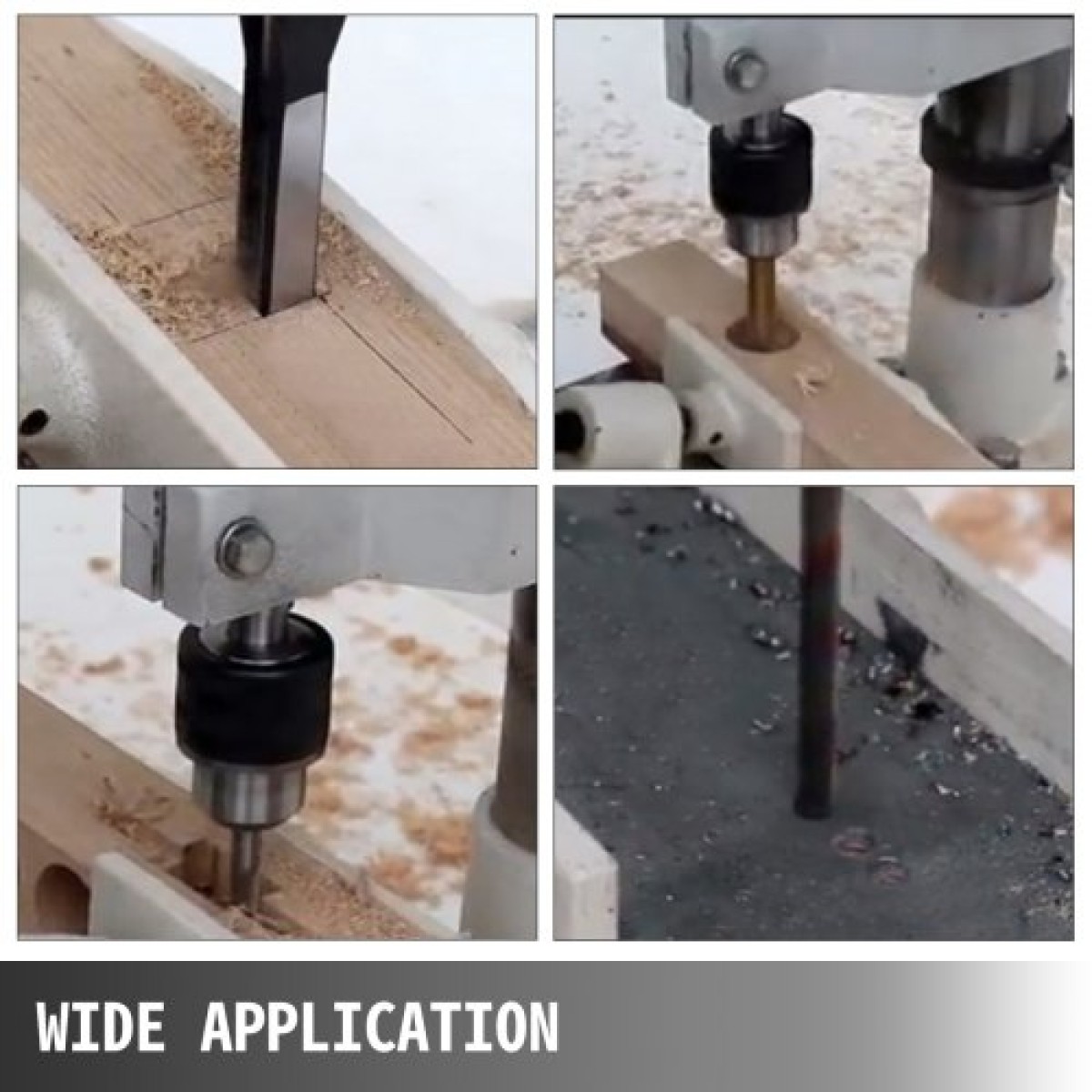 VEVOR Woodworking Mortise Machine, 550W 2800RPM Powermatic Mortiser, Hollow Mortiser with Chisel Bit sets, Panchtop Mortising Machine, for Saturing Thropes or Square Trees in Wood