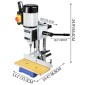 VEVOR Woodworking Mortise Machine, 550W 2800RPM Powermatic Mortiser, Hollow Mortiser with Chisel Bit sets, Panchtop Mortising Machine, for Saturing Thropes or Square Trees in Wood