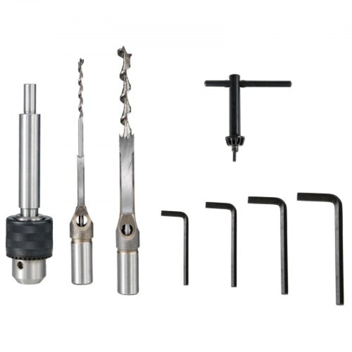VEVOR Woodworking Mortise Machine, 550W 2800RPM Powermatic Mortiser, Hollow Mortiser with Chisel Bit sets, Panchtop Mortising Machine, for Saturing Thropes or Square Trees in Wood
