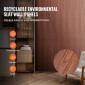 Ακουστικά πάνελ VEVOR Wood Slat, 8 ΤΕΜ 96 x 6 ιντσών, Ξύλινα πάνελ τοίχου WPC Accent για μοντέρνο εσωτερικό τοίχο, πάνελ τοίχου από ψεύτικο ξύλο για κομψή διακόσμηση και μείωση θορύβου, Μαύρη καρυδιά