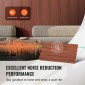 Ακουστικά πάνελ VEVOR Wood Slat, 8 ΤΕΜ 96 x 6 ιντσών, Ξύλινα πάνελ τοίχου WPC Accent για μοντέρνο εσωτερικό τοίχο, πάνελ τοίχου από ψεύτικο ξύλο για κομψή διακόσμηση και μείωση θορύβου, Μαύρη καρυδιά