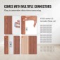 Ακουστικά πάνελ VEVOR Wood Slat, 8 ΤΕΜ 96 x 6 ιντσών, Ξύλινα πάνελ τοίχου WPC Accent για μοντέρνο εσωτερικό τοίχο, πάνελ τοίχου από ψεύτικο ξύλο για κομψή διακόσμηση και μείωση θορύβου, Μαύρη καρυδιά