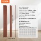 Ακουστικά πάνελ VEVOR Wood Slat, 8 ΤΕΜ 96 x 6 ιντσών, Ξύλινα πάνελ τοίχου WPC Accent για μοντέρνο εσωτερικό τοίχο, πάνελ τοίχου από ψεύτικο ξύλο για κομψή διακόσμηση και μείωση θορύβου, Μαύρη καρυδιά
