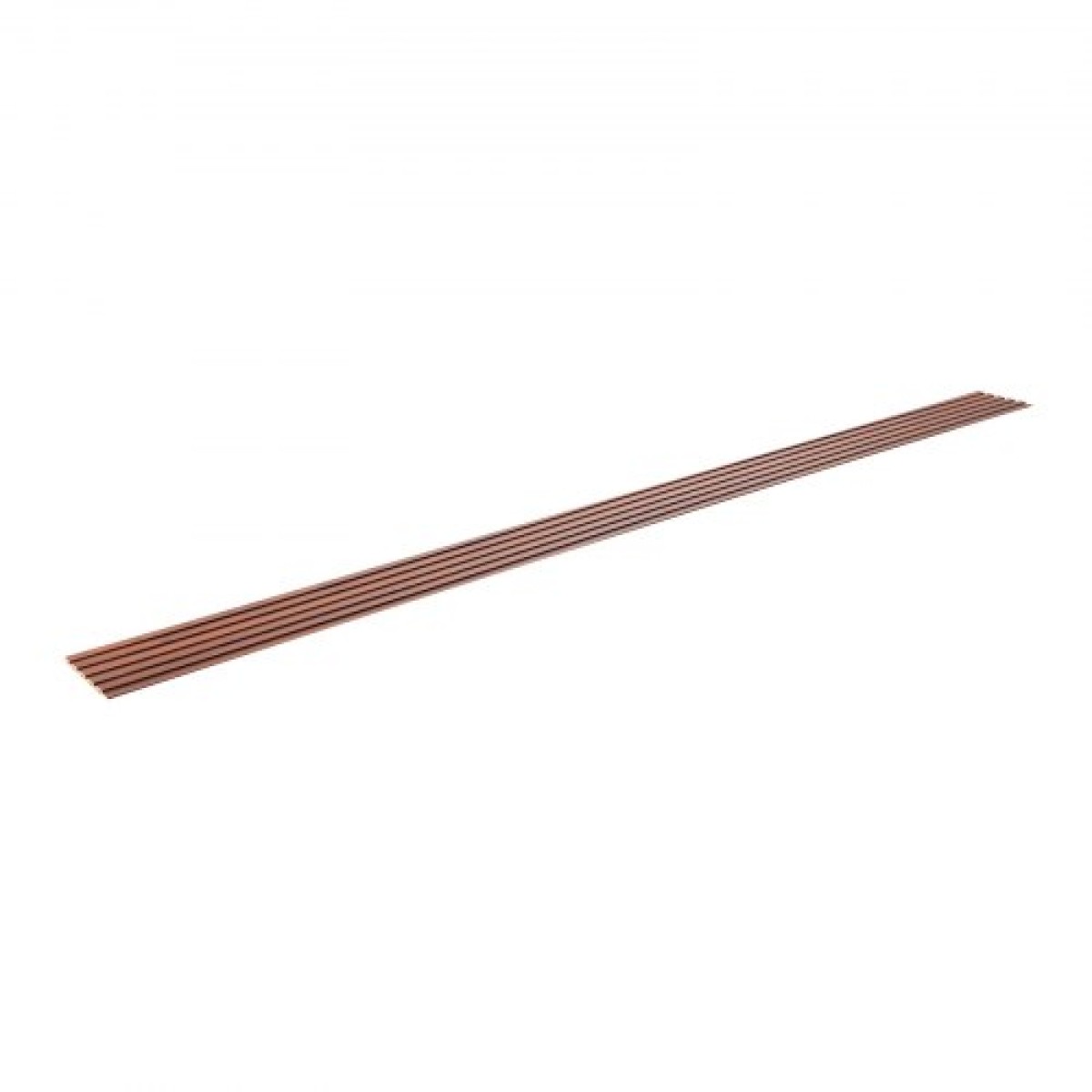 Ακουστικά πάνελ VEVOR Wood Slat, 8 ΤΕΜ 96 x 6 ιντσών, Ξύλινα πάνελ τοίχου WPC Accent για μοντέρνο εσωτερικό τοίχο, πάνελ τοίχου από ψεύτικο ξύλο για κομψή διακόσμηση και μείωση θορύβου, Μαύρη καρυδιά