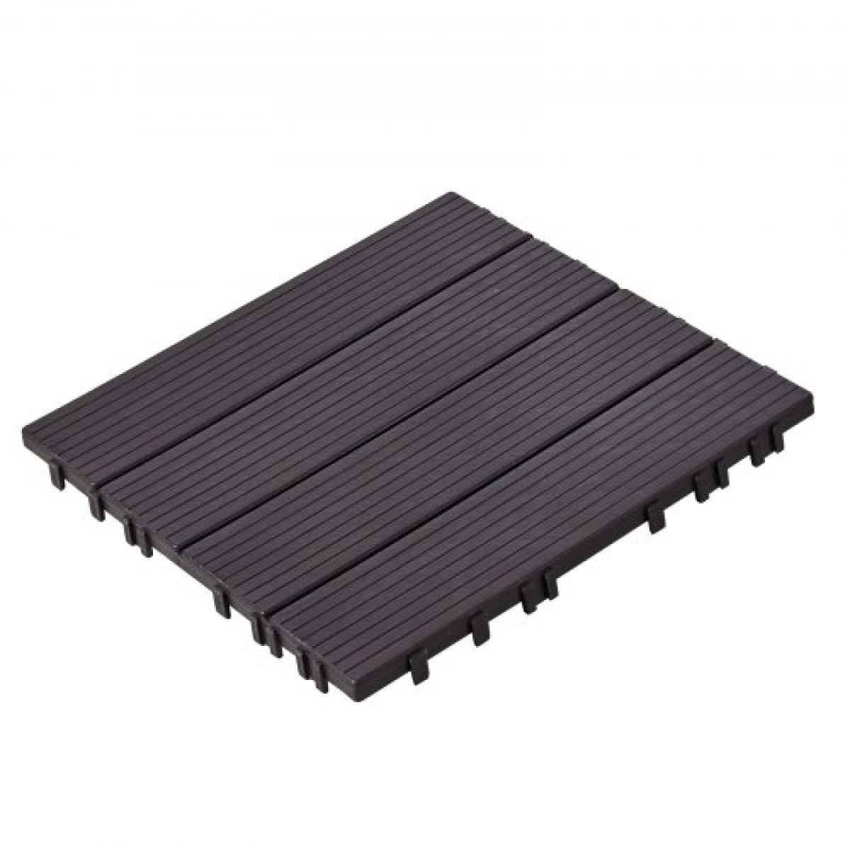 VEVOR Interlocking Deck Tiles, 36 Pack, 11,6"x11,6" 36 sq. ft Πλαστικό αδιάβροχο δάπεδο εξωτερικού χώρου για όλες τις καιρικές συνθήκες, Πλακάκια κάλυψης δαπέδου βεράντας για αυλή στο μπαλκόνι δίπλα στην πισίνα, σκούρο καφέ