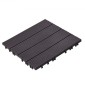 VEVOR Interlocking Deck Tiles, 36 Pack, 11,6"x11,6" 36 sq. ft Πλαστικό αδιάβροχο δάπεδο εξωτερικού χώρου για όλες τις καιρικές συνθήκες, Πλακάκια κάλυψης δαπέδου βεράντας για αυλή στο μπαλκόνι δίπλα στην πισίνα, σκούρο καφέ