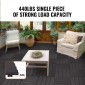 VEVOR Interlocking Deck Tiles, 36 Pack, 11,6"x11,6" 36 sq. ft Πλαστικό αδιάβροχο δάπεδο εξωτερικού χώρου για όλες τις καιρικές συνθήκες, Πλακάκια κάλυψης δαπέδου βεράντας για αυλή στο μπαλκόνι δίπλα στην πισίνα, σκούρο καφέ
