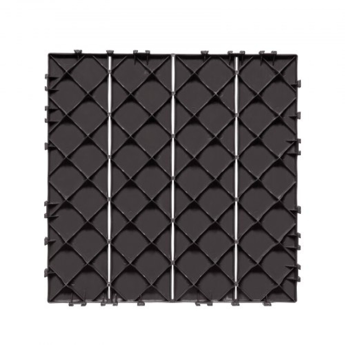 VEVOR Interlocking Deck Tiles, 36 Pack, 11,6"x11,6" 36 sq. ft Πλαστικό αδιάβροχο δάπεδο εξωτερικού χώρου για όλες τις καιρικές συνθήκες, Πλακάκια κάλυψης δαπέδου βεράντας για αυλή στο μπαλκόνι δίπλα στην πισίνα, σκούρο καφέ