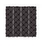 VEVOR Interlocking Deck Tiles, 36 Pack, 11,6"x11,6" 36 sq. ft Πλαστικό αδιάβροχο δάπεδο εξωτερικού χώρου για όλες τις καιρικές συνθήκες, Πλακάκια κάλυψης δαπέδου βεράντας για αυλή στο μπαλκόνι δίπλα στην πισίνα, σκούρο καφέ
