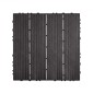 VEVOR Interlocking Deck Tiles, 36 Pack, 11,6"x11,6" 36 sq. ft Πλαστικό αδιάβροχο δάπεδο εξωτερικού χώρου για όλες τις καιρικές συνθήκες, Πλακάκια κάλυψης δαπέδου βεράντας για αυλή στο μπαλκόνι δίπλα στην πισίνα, σκούρο καφέ