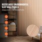 Ακουστικά πάνελ VEVOR Wood Slat, 8 ΤΕΜ 96 x 6 ιντσών, Ξύλινα πάνελ τοίχου WPC Accent για μοντέρνο εσωτερικό τοίχο, πάνελ τοίχου από ψεύτικο ξύλο για κομψή διακόσμηση και μείωση θορύβου, στάχτη ξυλεία