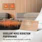 Ακουστικά πάνελ VEVOR Wood Slat, 8 ΤΕΜ 96 x 6 ιντσών, Ξύλινα πάνελ τοίχου WPC Accent για μοντέρνο εσωτερικό τοίχο, πάνελ τοίχου από ψεύτικο ξύλο για κομψή διακόσμηση και μείωση θορύβου, στάχτη ξυλεία