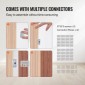 Ακουστικά πάνελ VEVOR Wood Slat, 8 ΤΕΜ 96 x 6 ιντσών, Ξύλινα πάνελ τοίχου WPC Accent για μοντέρνο εσωτερικό τοίχο, πάνελ τοίχου από ψεύτικο ξύλο για κομψή διακόσμηση και μείωση θορύβου, στάχτη ξυλεία