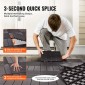 VEVOR Interlocking Deck Tiles, 10 Pack, 12"x12" 10 sq. ft Πλαστικό αδιάβροχο δάπεδο εξωτερικού χώρου για όλες τις καιρικές συνθήκες, πλακάκια κάλυψης δαπέδου βεράντας για βεράντα δίπλα στην πισίνα Μπαλκόνι πίσω αυλή, σκούρο καφέ