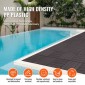 VEVOR Interlocking Deck Tiles, 10 Pack, 12"x12" 10 sq. ft Πλαστικό αδιάβροχο δάπεδο εξωτερικού χώρου για όλες τις καιρικές συνθήκες, πλακάκια κάλυψης δαπέδου βεράντας για βεράντα δίπλα στην πισίνα Μπαλκόνι πίσω αυλή, σκούρο καφέ